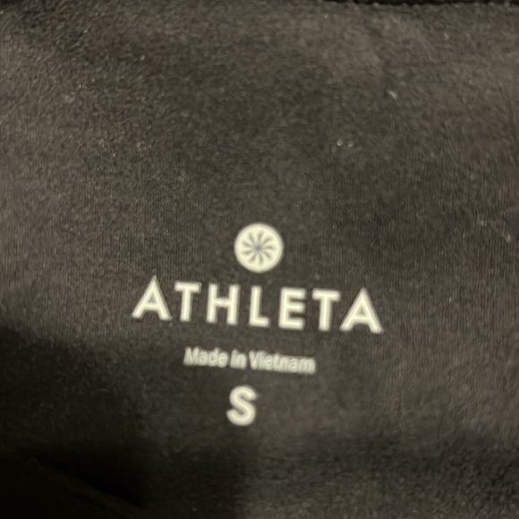 Athleta Blossom Intuition Small 7/8 floral black leggings with mesh on the legs - Picture 2 of 4